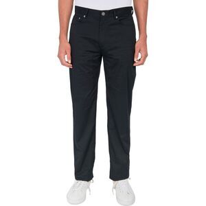 Society of Threads Mens Solid Casual Trouser Pants, black, 32W x 32L